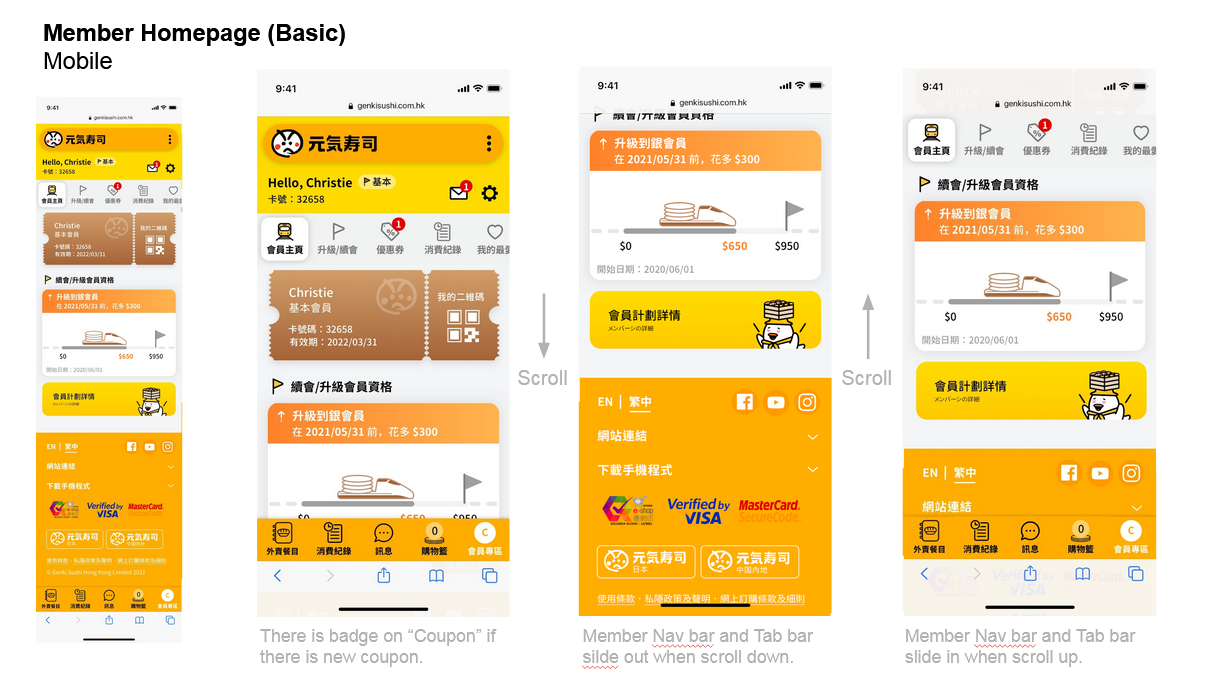 Genki Sushi website — homepage